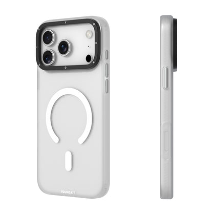 Apple iPhone 18 Pro Kılıf M-safe Şarj Özellikli Youngkit Hidden Sand Serisi Kapak