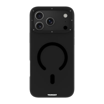 Apple iPhone 18 Pro Kılıf M-safe Şarj Özellikli Youngkit Hidden Sand Serisi Kapak