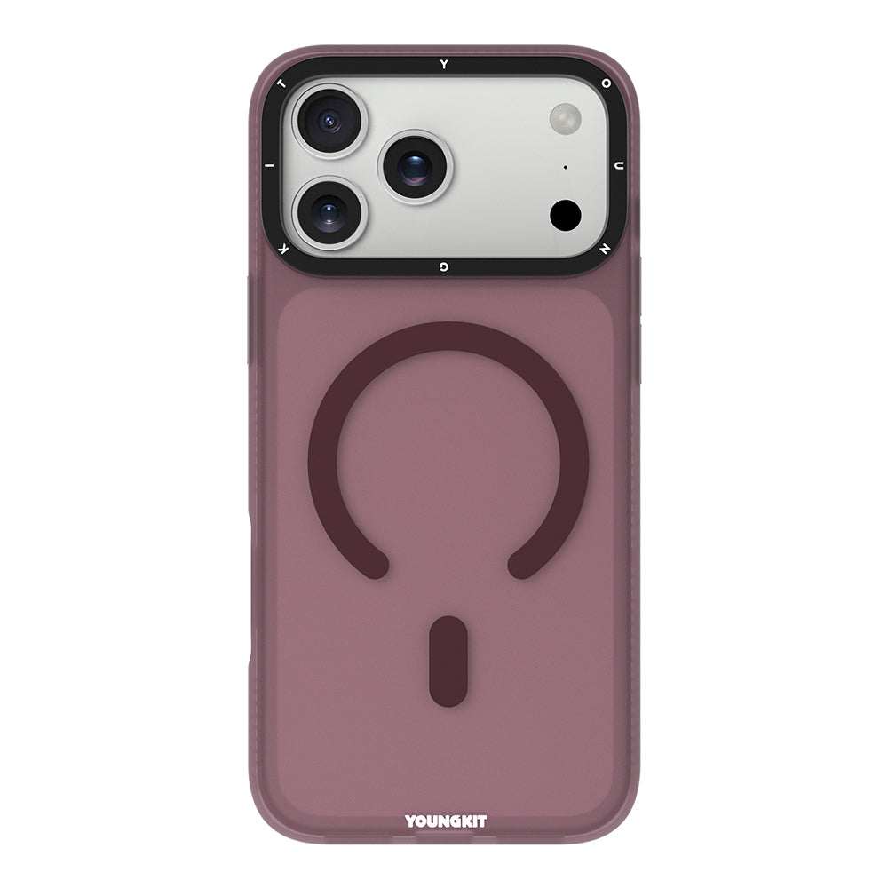 Apple iPhone 18 Pro Kılıf M-safe Şarj Özellikli Youngkit Hidden Sand Serisi Kapak