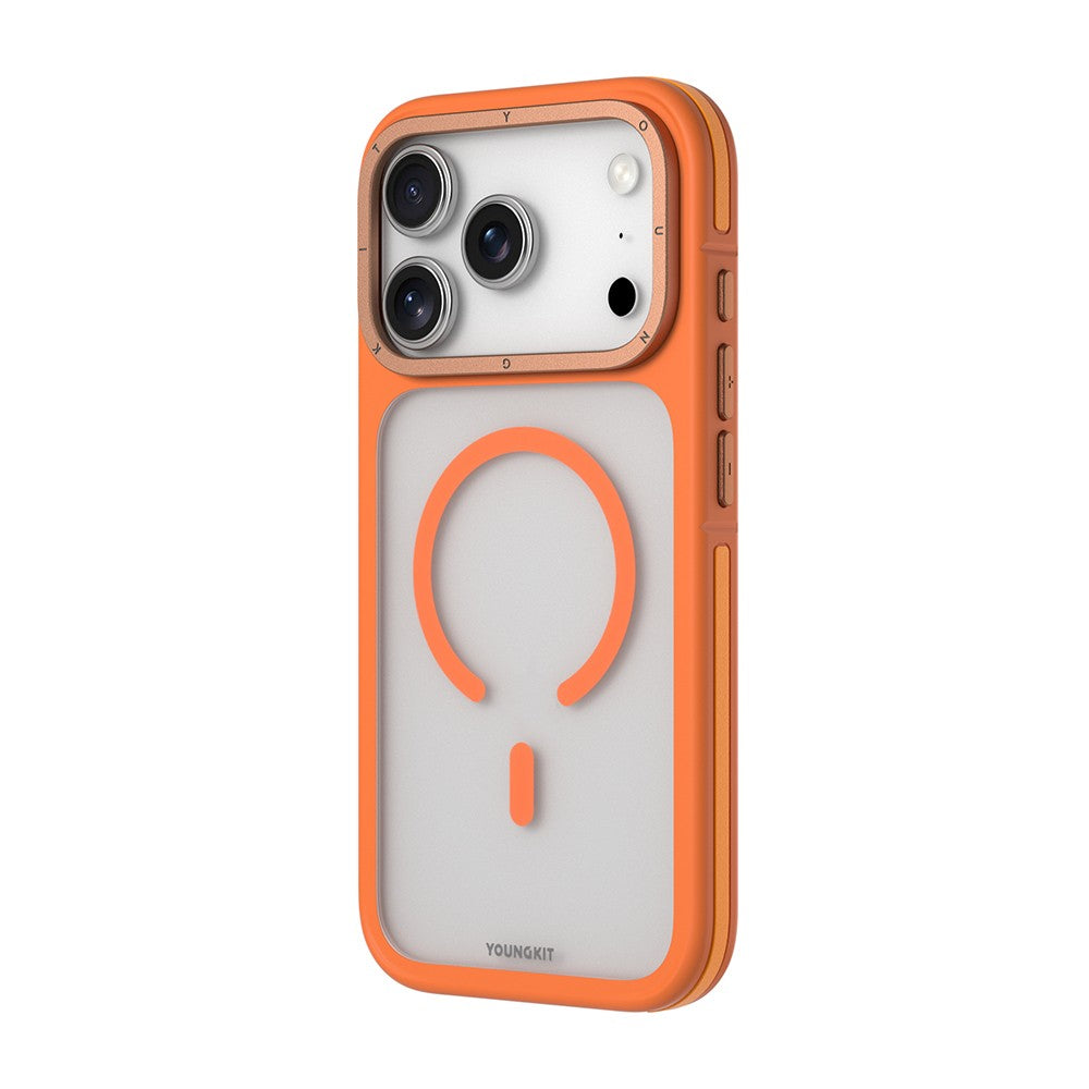 Apple iPhone 18 Pro Kılıf M-safe Şarj Özellikli Youngkit Rock Sand Serisi Kapak