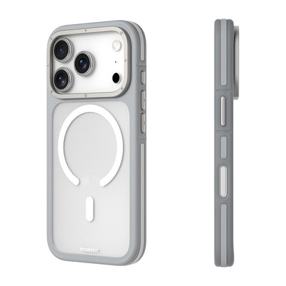 Apple iPhone 18 Pro Kılıf M-safe Şarj Özellikli Youngkit Rock Sand Serisi Kapak