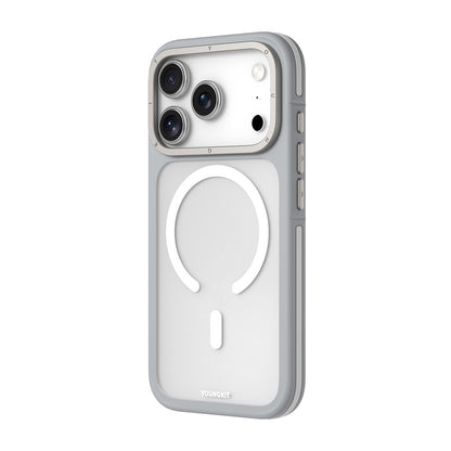 Apple iPhone 18 Pro Kılıf M-safe Şarj Özellikli Youngkit Rock Sand Serisi Kapak