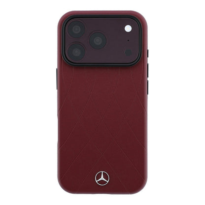 Apple iPhone 18 Pro Kılıf Mercedes Benz Orjinal Lisanslı M-safe Şarj Özellikli 3D Metal Logolu Crossed Lines Kapak