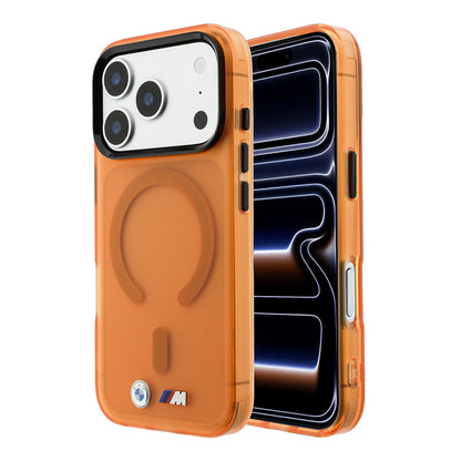 Apple iPhone 18 Pro Max Kılıf BMW Orjinal Lisanslı M-safe Şarj Özellikli Metal Buton Tasarımlı Buzlu IML Baskılı Kapak