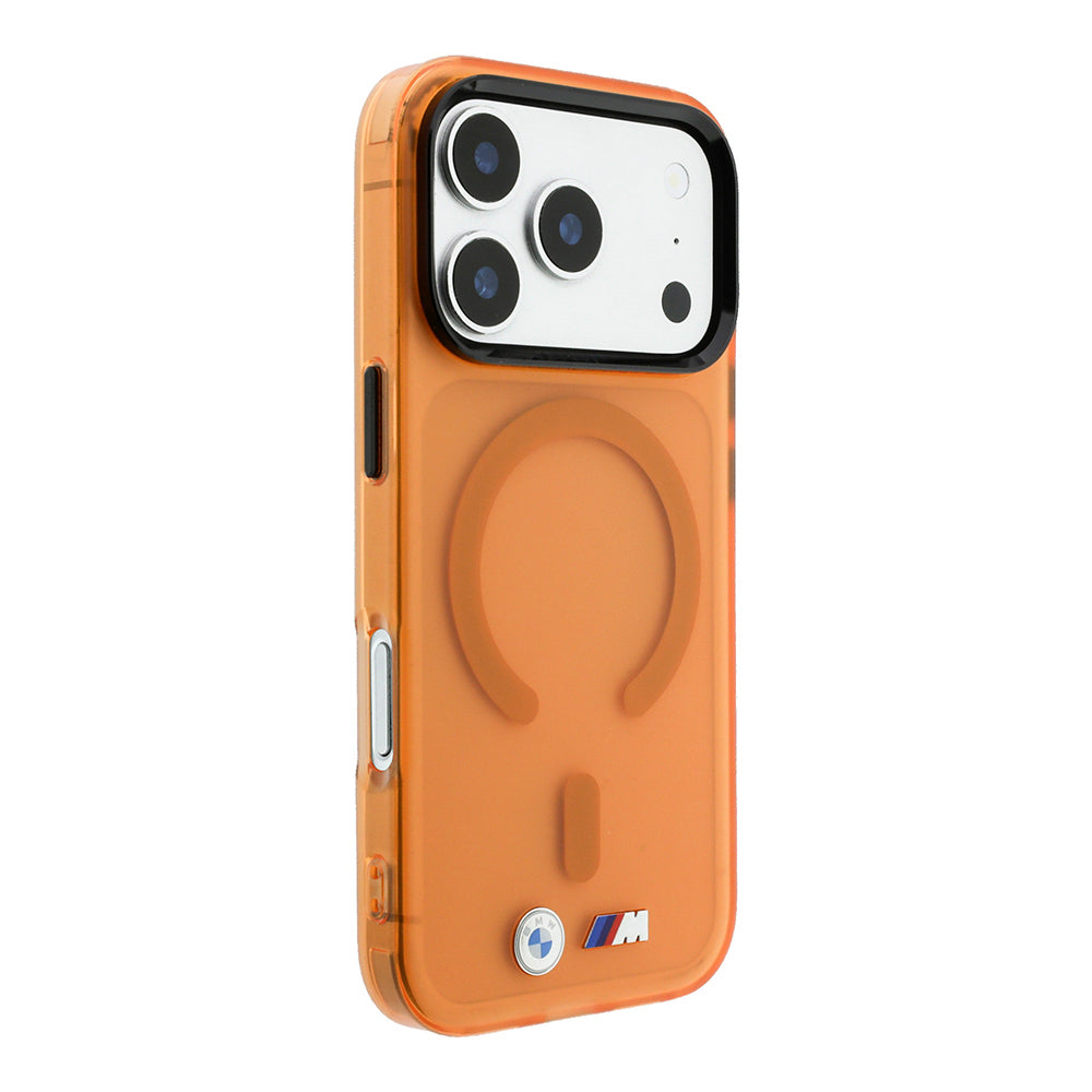 Apple iPhone 18 Pro Max Kılıf BMW Orjinal Lisanslı M-safe Şarj Özellikli Metal Buton Tasarımlı Buzlu IML Baskılı Kapak