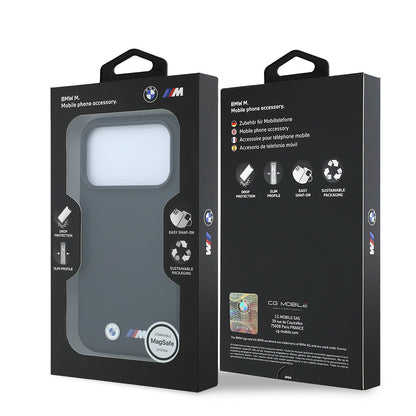 Apple iPhone 18 Pro Max Kılıf BMW Orjinal Lisanslı M-safe Şarj Özellikli Metal Logolu Karbon Fiber Kevlar Kapak