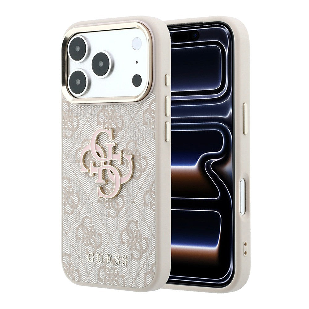 Apple iPhone 18 Pro Max Kılıf Guess Orjinal Lisanslı 4G Büyük Resin Logolu PU Kapak