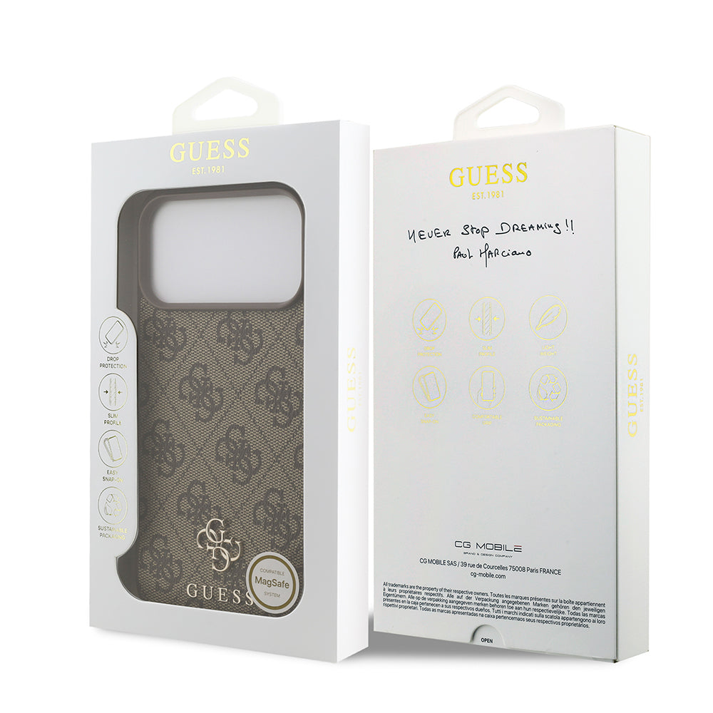 Apple iPhone 18 Pro Max Kılıf Guess Orjinal Lisanslı M-safe Şarj Özellikli Small 4G Classic Kapak