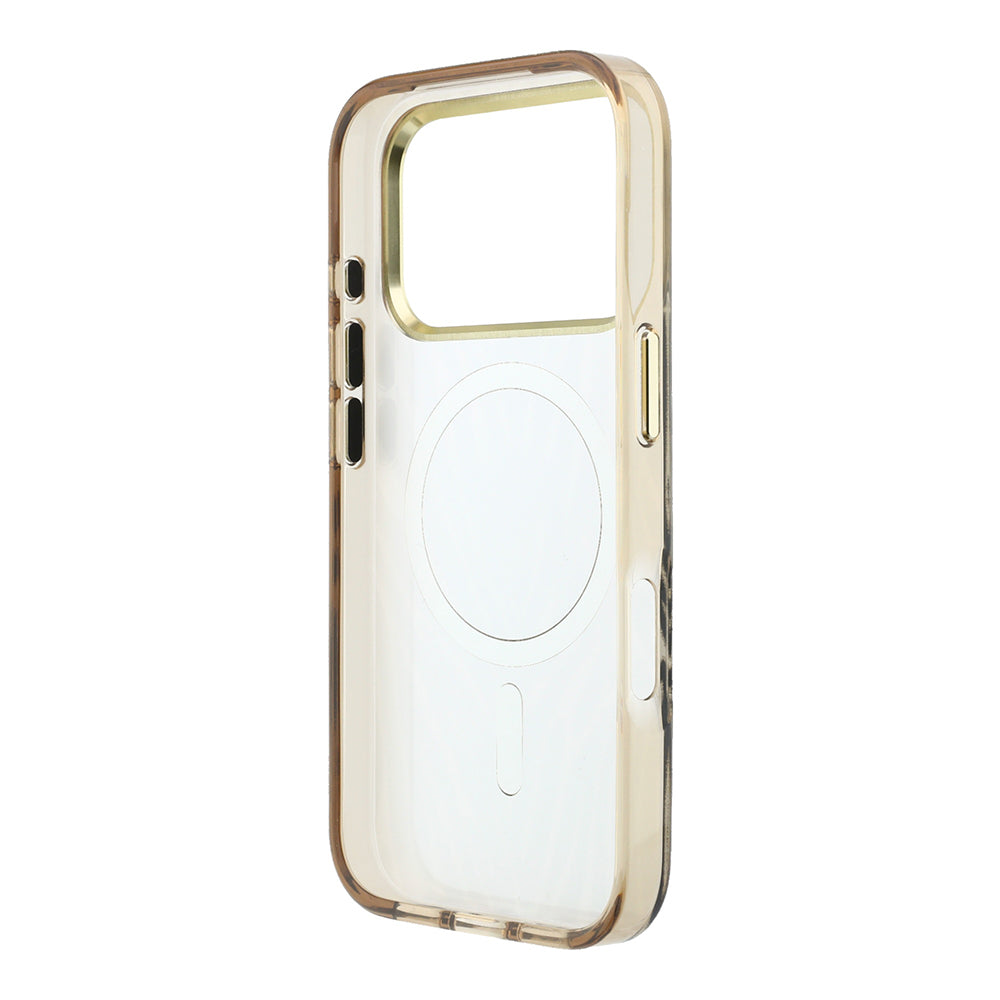 Apple iPhone 18 Pro Max Kılıf Guess Orjinal Lisanslı M-safe Şarj Özellikli Üçgen Logolu Zebra Desenli Silikon Kapak