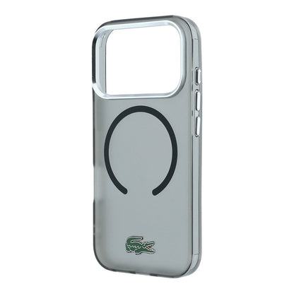 Apple iPhone 18 Pro Max Kılıf Lacoste Orjinal Lisanslı M-safe Şarj Özellikli Lake Timsah Logolu IML Frosted Kapak