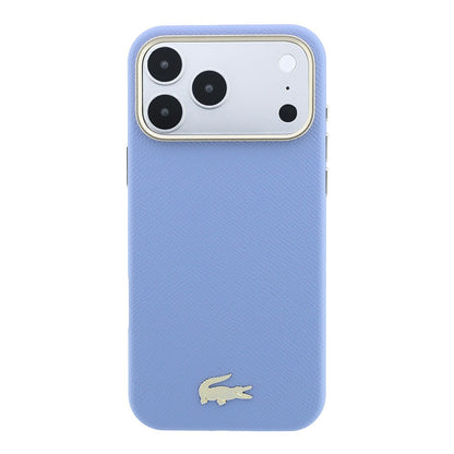 Apple iPhone 18 Pro Max Kılıf Lacoste Orjinal Lisanslı M-Safe Şarj Özellikli PVC Yarı Pike Desenli Arka Yüzey İkonik Timsah Dokuma Logolu Kapak