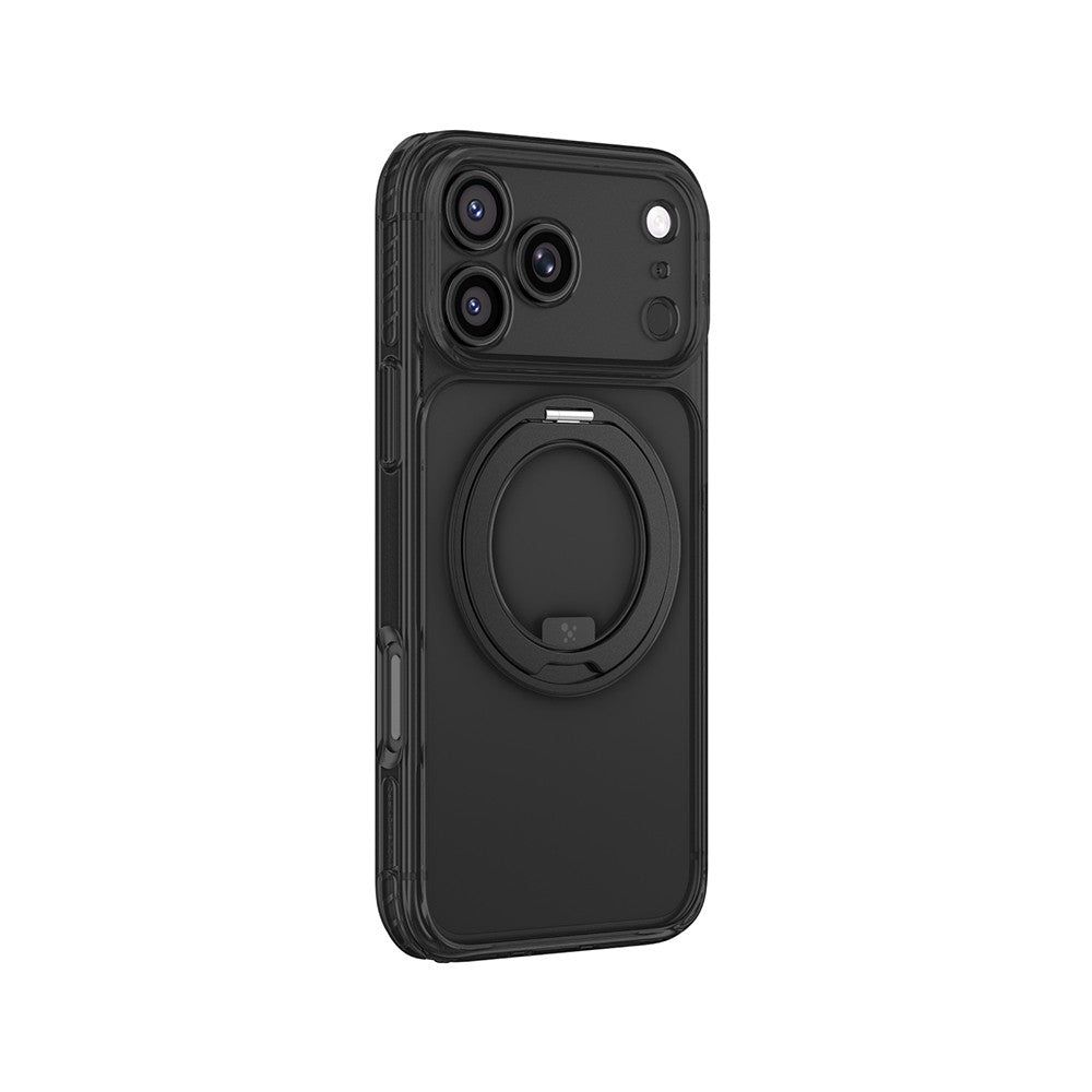 Apple iPhone 18 Pro Max Kılıf M-Safe Şarj Özellikli Airbag Tasarımlı Standlı Lens Korumalı AmazingThing Titan Pro MagSpin Kapak