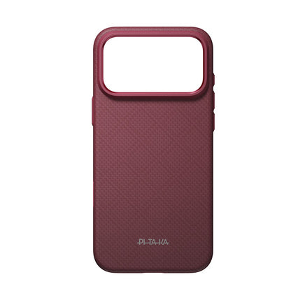 Apple iPhone 18 Pro Max Kılıf M-safe Şarj Özellikli Aramid Karbon Fiber Pitaka Argyle Serisi Summa Kapak