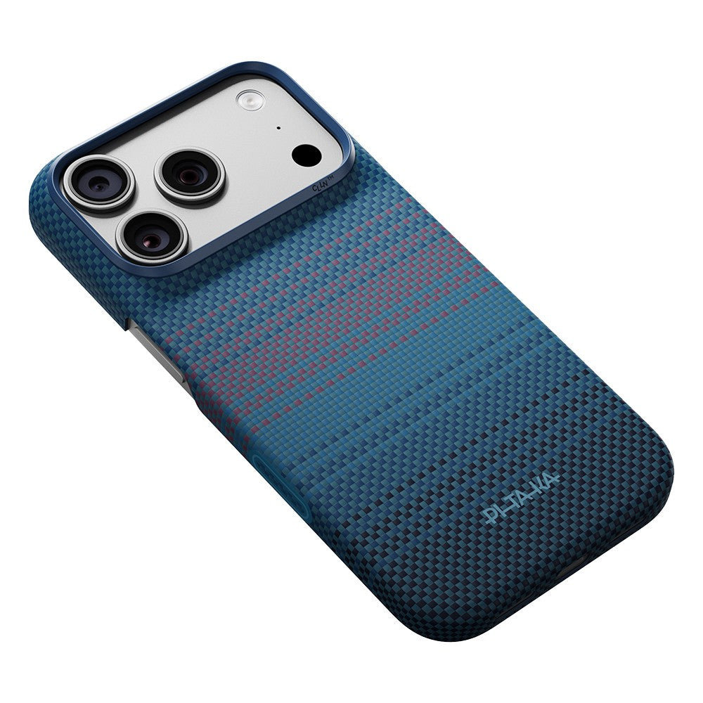 Apple iPhone 18 Pro Max Kılıf M-safe Şarj Özellikli Aramid Karbon Fiber Pitaka Moonrise 2.0 Nights Serisi Kapak
