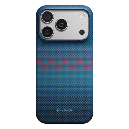 Apple iPhone 18 Pro Max Kılıf M-safe Şarj Özellikli Aramid Karbon Fiber Pitaka Moonrise 2.0 Nights Serisi Kapak
