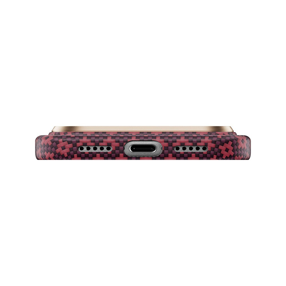 Apple iPhone 18 Pro Max Kılıf M-Safe Şarj Özellikli Benks ArmorAir ArmorGrid Serisi C1 Kevlar Karbon Kapak