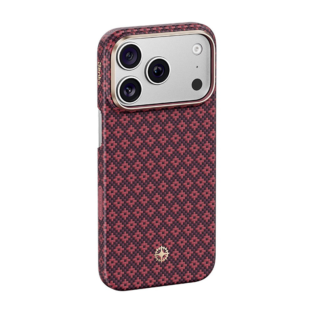 Apple iPhone 18 Pro Max Kılıf M-Safe Şarj Özellikli Benks ArmorAir ArmorGrid Serisi C1 Kevlar Karbon Kapak