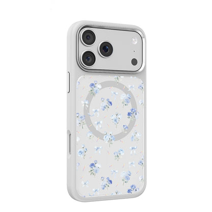 Apple iPhone 18 Pro Max Kılıf M-safe Şarj Özellikli Çiçek Tasarımlı Mutural Flower Serisi Kapak