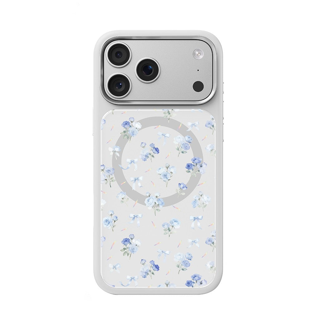 Apple iPhone 18 Pro Max Kılıf M-safe Şarj Özellikli Çiçek Tasarımlı Mutural Flower Serisi Kapak