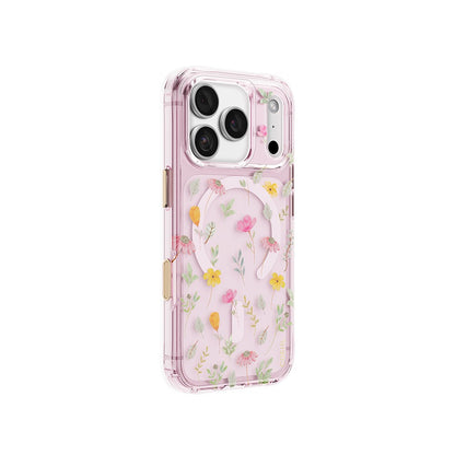 Apple iPhone 18 Pro Max Kılıf M-safe Şarj Özellikli Çiçekli Tasarım Coehl Evie Serisi Kapak