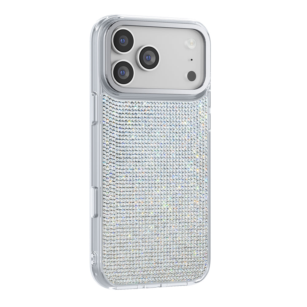Apple iPhone 18 Pro Max Kılıf M-Safe Şarj Özellikli El İşlemeli Swarovski Taşlı Zore Paris Riva Sert PC Kapak