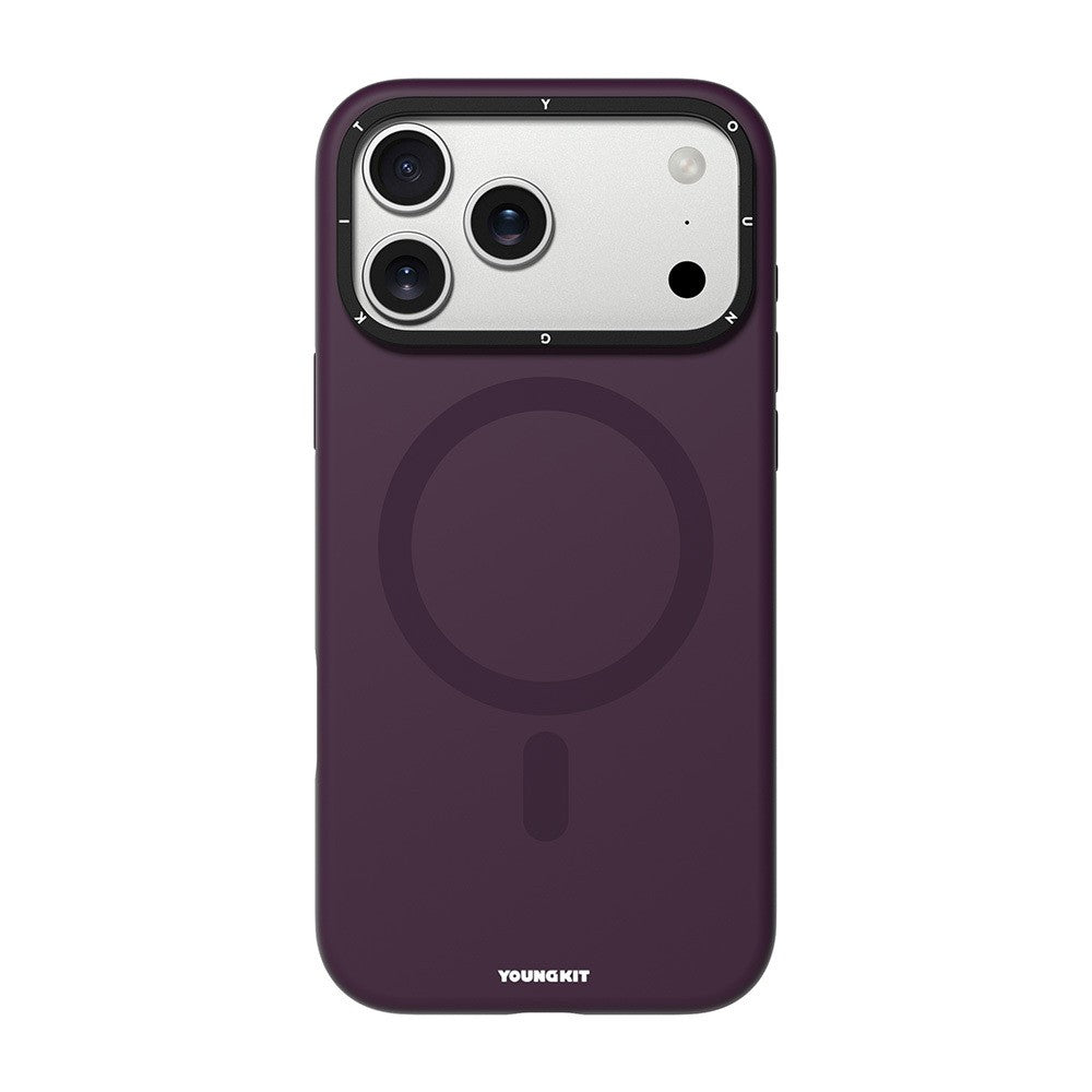 Apple iPhone 18 Pro Max Kılıf M-safe Şarj Özellikli Kamera Standlı Youngkit Bitty Cream Kapak