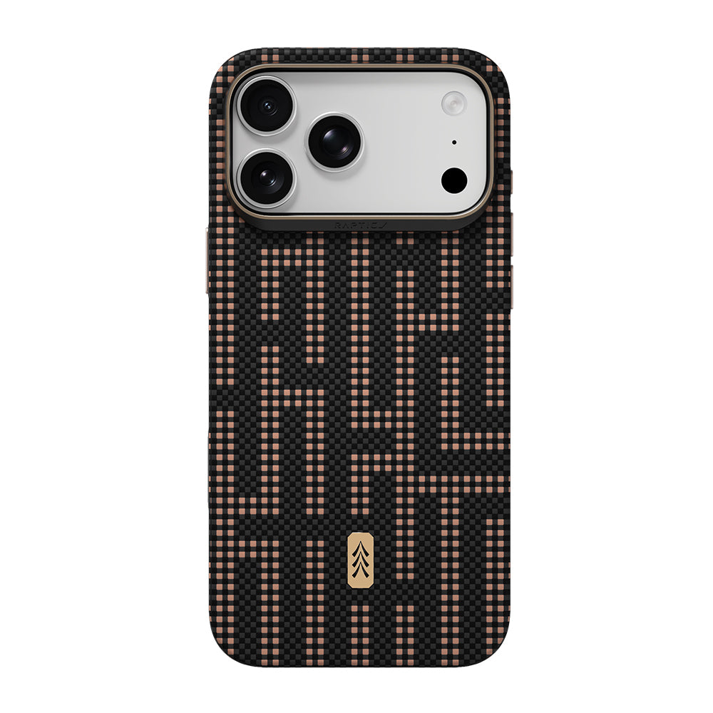 Apple iPhone 18 Pro Max Kılıf M-safe Şarj Özellikli Raptic Aramid Dual Ultra Grid Serisi Karbon Kapak