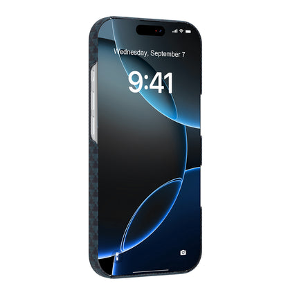 Apple iPhone 18 Pro Max Kılıf M-safe Şarj Özellikli Raptic Aramid Skin Origin Serisi Karbon Kapak