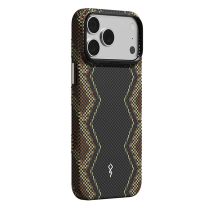Apple iPhone 18 Pro Max Kılıf M-safe Şarj Özellikli Raptic Aramid Skin Scepter Serisi Karbon Kapak
