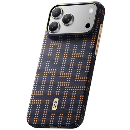 Apple iPhone 18 Pro Max Kılıf M-safe Şarj Özellikli Raptic Aramid Skin Serisi Karbon Kapak