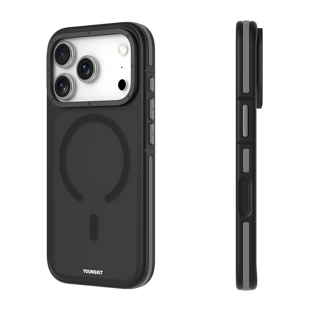 Apple iPhone 18 Pro Max Kılıf M-safe Şarj Özellikli Youngkit Rock Sand Serisi Kapak