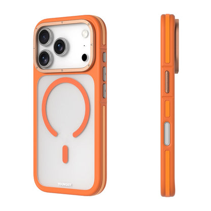 Apple iPhone 18 Pro Max Kılıf M-safe Şarj Özellikli Youngkit Rock Sand Serisi Kapak