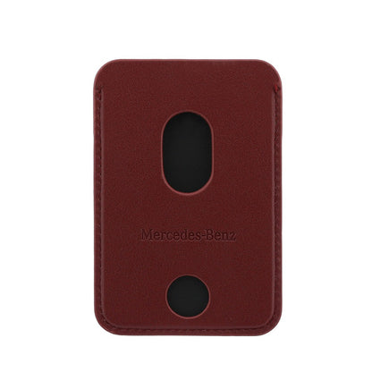Apple iPhone 18 Pro Max Kılıf Mercedes Benz Orjinal Lisanslı M-safe Şarj Özellikli PU Deri 3D Metal Logolu Kartlıklı Kapak