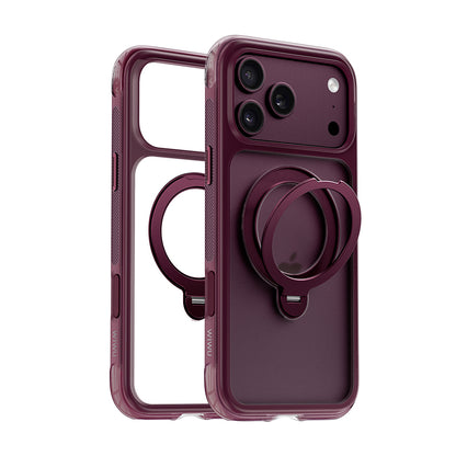 Apple iPhone 18 Pro Max Kılıf Wiwu AG-203 AeroGuard Ultra Serisi M-safe Şarj Özellikli Airbag Tasarımlı Standlı Kapak