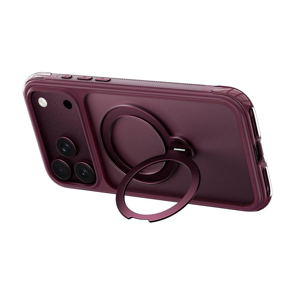 Apple iPhone 18 Pro Max Kılıf Wiwu AS-203 AeroShield Ultra Serisi M-safe Şarj Özellikli Airbag Tasarımlı Standlı Kapak