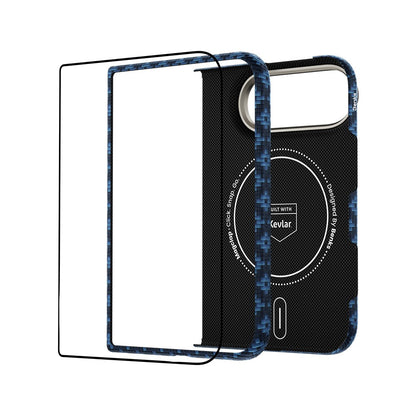 Apple iPhone Duo Benks ArmorAir ArmorGrid Grand Combo Üçlü Aksesuar Seti (Ön Arka Kevlar Karbon Kapak + Ekran Koruyucu)