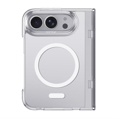 Apple iPhone Duo (Fold) Kılıf M-Safe Şarj Özellikli Raptic Air Clear Serisi Airbagli Kapak