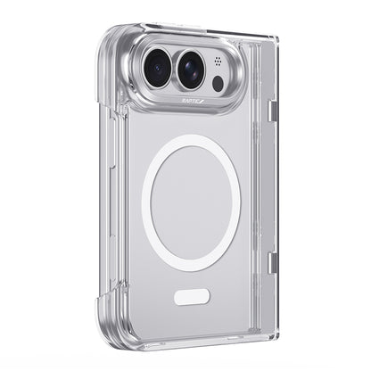 Apple iPhone Duo (Fold) Kılıf M-Safe Şarj Özellikli Raptic Air Clear Serisi Airbagli Kapak