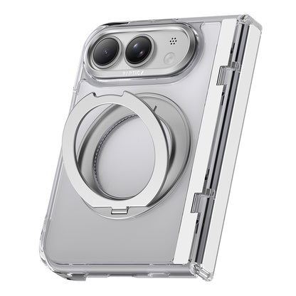 Apple iPhone Duo (Fold) Kılıf M-safe Şarj Özellikli Raptic Air Stand Serisi Aynalı Arka Yüzey Standlı Kapak
