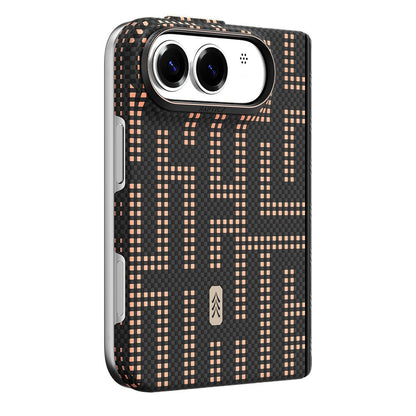 Apple iPhone Duo Kılıf M-safe Şarj Özellikli Raptic Aramid SkinPro Grid Serisi Karbon Kapak