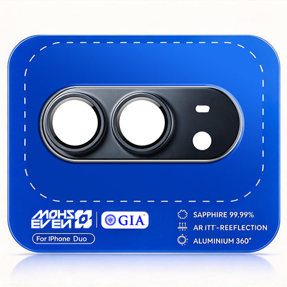 Apple iPhone Duo Mohseven Alüminyum Kaplamalı Safir Anti Reflective Kamera Lens Koruyucu