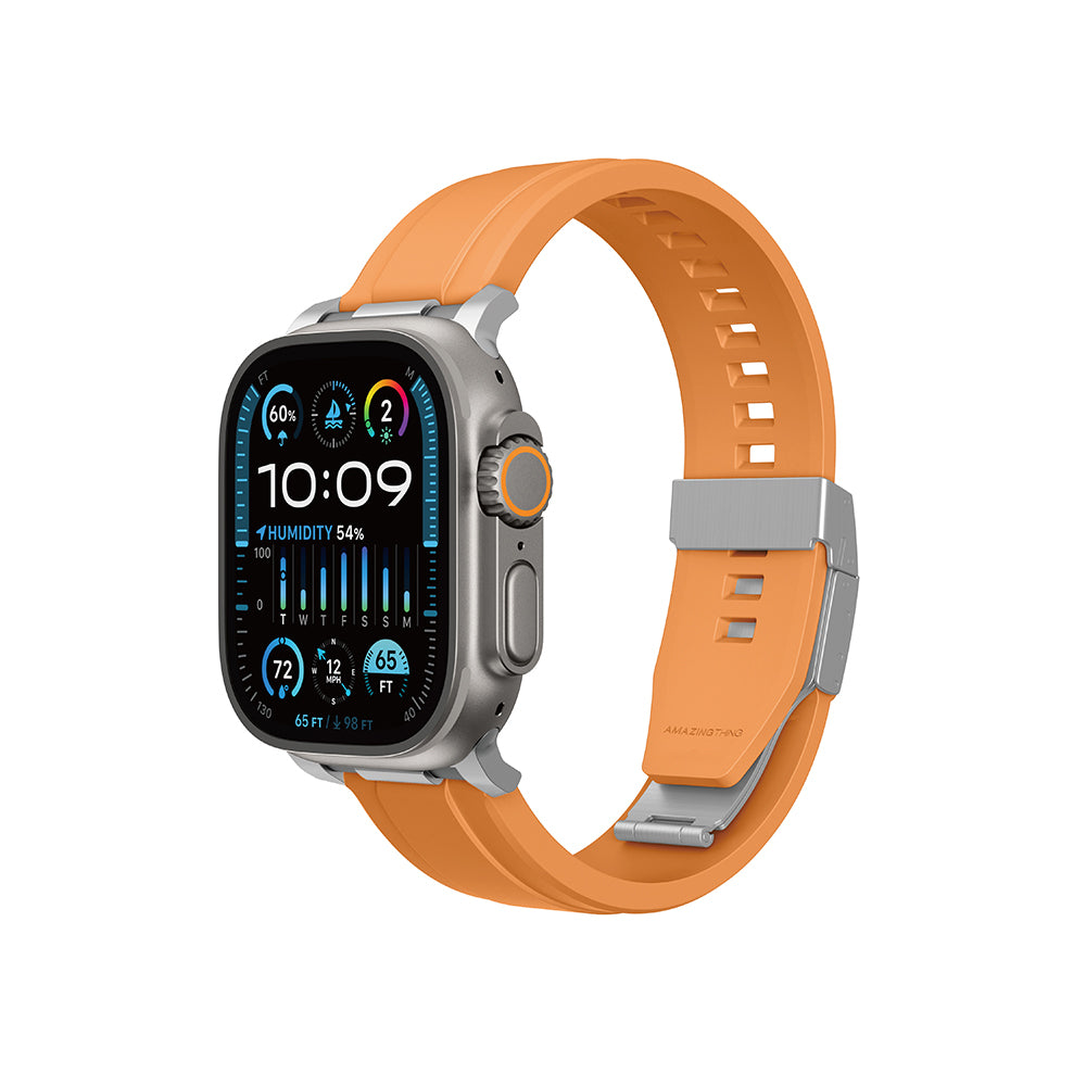 Apple Watch 42mm Amazingthing Titan Chrono Silikon Kordon
