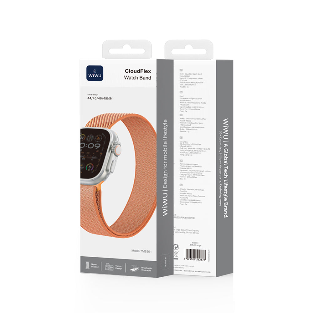 Apple Watch 42mm Kordon Wiwu WB501 CloudFlex Serisi Hasır Örgü Strap Kayış
