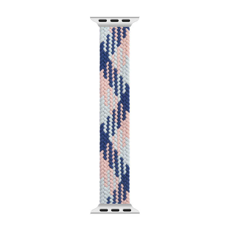 Apple Watch Ultra 49mm Kordon Wiwu Braided Solo Loop Contrast Color Small Strap Kayış