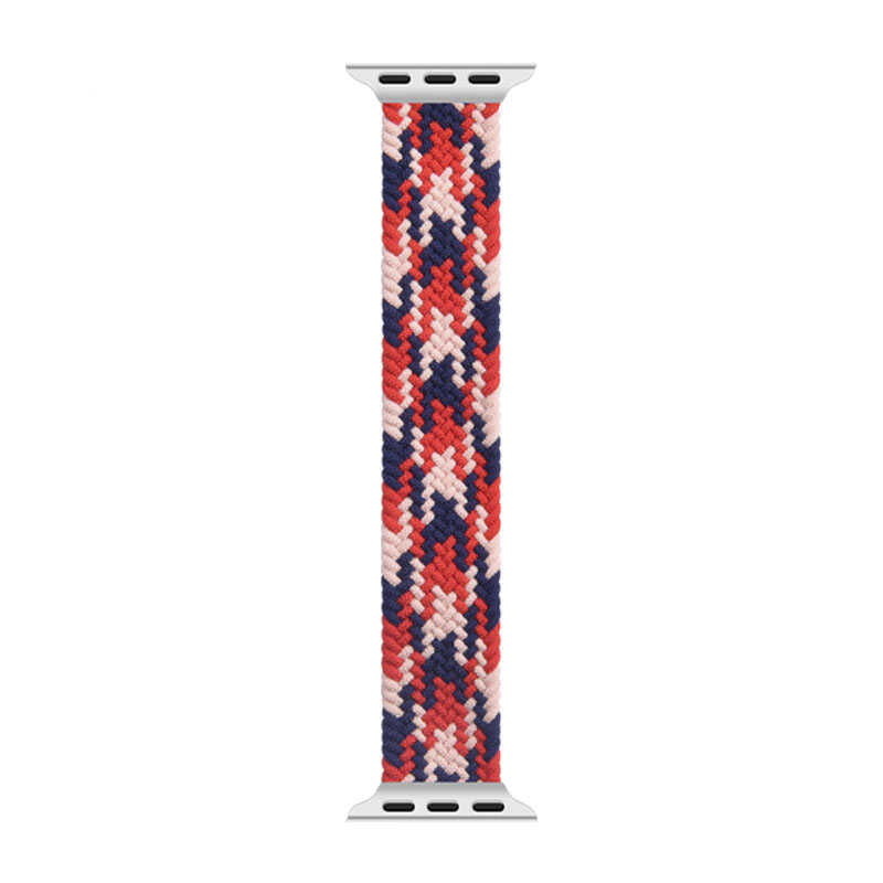 Apple Watch Ultra 49mm Kordon Wiwu Braided Solo Loop Contrast Color Small Strap Kayış