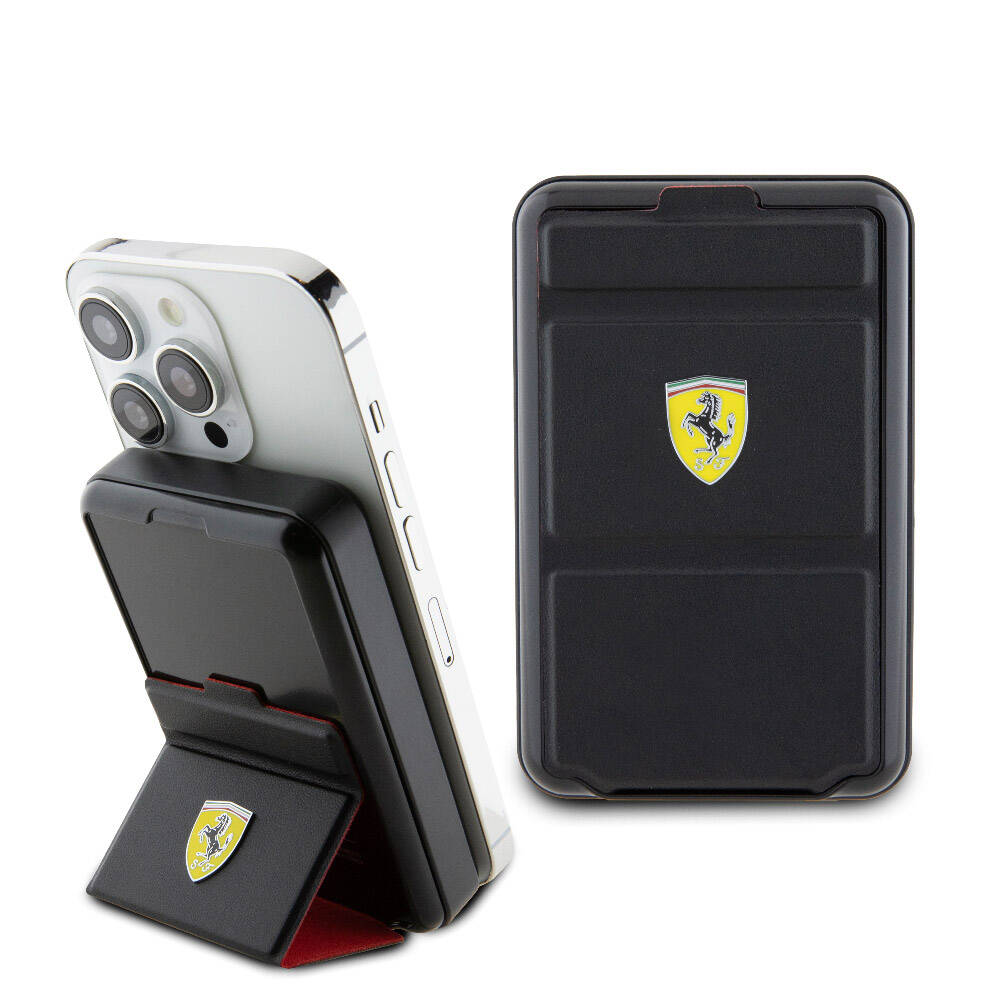 Ferrari 973WP Orjinal Lisanslı M-safe Şarj Özellikli Standlı Metal Logolu Powerbank 10.000mAh