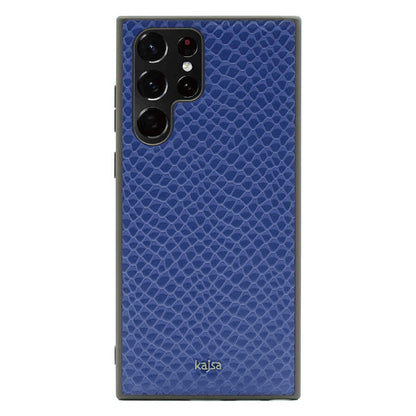 Galaxy S22 Ultra Kılıf Kajsa Pearl Pattern Hakiki Deri Kapak