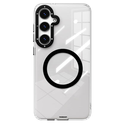 Galaxy S24 Kılıf M-safe Şarj Özellikli Sararmaya Karşı Dayanıklı Youngkit Clear Crystal Serisi Kapak