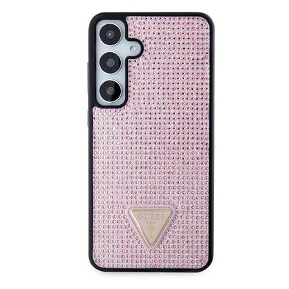 Galaxy S24 Plus Kılıf Guess Orjinal Lisanslı Taşlı Arka Yüzey Üçgen Logolu Kapak