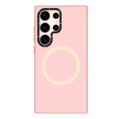 Galaxy S24 Ultra Kılıf M-safe Şarj Özellikli Çizilmeye Ve Aşınmaya Dayanıklı Youngkit Velvet Serisi Kapak